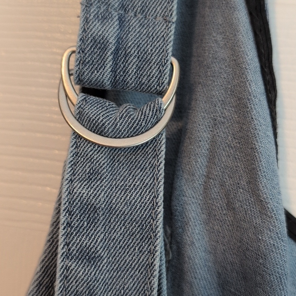 Women's Jean Denim Overall Baggy Jumpsuit Onesie with Pockets - Picture 7 of 9